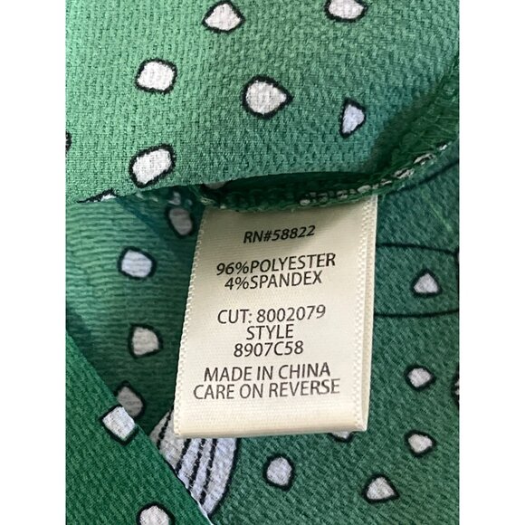 Max Studio Green White High-Low Wrap Dress Size M NWT - Picture 8 of 13